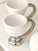 Axya Tall Ceramic Coffee Mug Set for Home, Photography Props, Luxury Drinkware