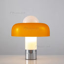 Axyaa Modern Orange Glass Mushroom Table Lamp - Bedroom, Restaurant, Sofa Decor