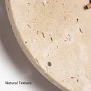 Axyaa Yellow Travertine Nordic Wall Lamp Circular Sconce Light for Modern Living Room