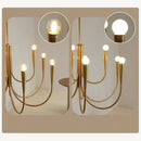 Axyaa French Style Black Golden Iron Chandelier Pendant Lights