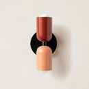 Axyaa Nordic LED Wall Sconce 2 Heads Colorful Lampshade for Bedroom Children's Room