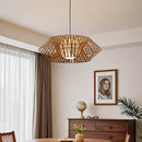 Axyaa Rattan Pendant Light: Modern LED Bird's Nest Lamp for Living Room & Restaurant