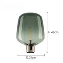 Axyaa Glass LED Desk Lamp: Modern Metal Art Table Light for Living Room Bedroom