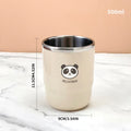 Axyaa Stainless Steel Cartoon Toothbrush Cup - Portable & Reusable Bathroom Accessory