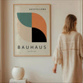 Axyaa Black & Orange Bauhaus Canvas Prints Geometric Wall Art Posters, Mid-century Modern.
