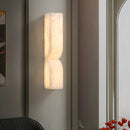 Axyaa LED Marble Alabaster Wall Lamp Luxury Copper Indoor Decor