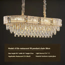Axyaa Luxury Round Pendant Light for Living Room, Elegant Crystal Light Fixture