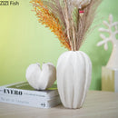 Axyaa Carambola Ceramic Vase: Stylish Floral Desk Decor with Aesthetic Starfruit Design
