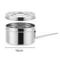 Axyaa Stainless Steel Compartment Lunch Box - Anti-scalding Round Fast Food Cup