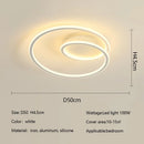 Axyaa Modern Minimalism Round LED Ceiling Light Aluminum Dimmable Fixture