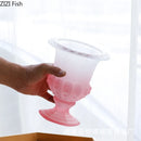 Axyaa Goblet Glass Vase: Elegant Desk Decor for Hydroponics, Flowers, and Artificial Floral Display