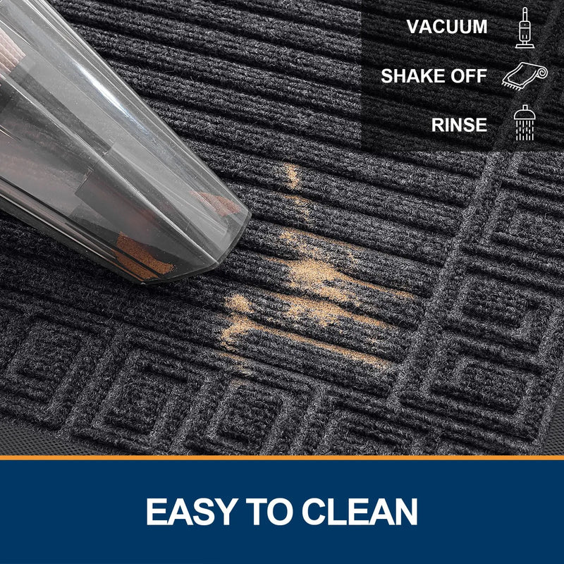 Axyaa Durable Indoor/Outdoor Trapping Doormat: Waterproof, Washable, Low Profile Entry Mat