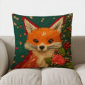 Axyaa Christmas Snowman Flowers Decorative Pillow Cover for Sofa Bedroom Car