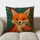 Axyaa Christmas Snowman Flowers Decorative Pillow Cover for Sofa Bedroom Car