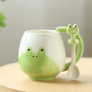 Axyaa Cute Frog Ceramic Mug Creative Drinkware