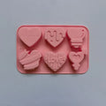Axyaa Love Heart Silicone Mold for Chocolates, Cakes, Soaps, and Candles