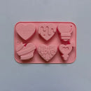 Axyaa Love Heart Silicone Mold for Chocolates, Cakes, Soaps, and Candles
