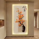 Axyaa Bamboo Entrance LED Light Wall Decor - High-end Chinese Style Home Hanging Painting