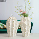 Axyaa Ceramic Vase Fruit Storage Jar Floral Arrangement Porcelain Nordic Decor
