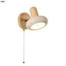Axyaa Yellow Travertine LED Wall Light with Rotate Function and Pull Chain Switch