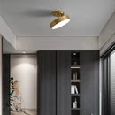 Axyaa Modern LED Copper Ceiling Light for Bedroom Living Room, Nordic Style Gold-Black Fixture