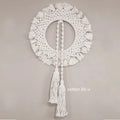Axyaa Nordic Handmade Straw Wall Decoration, Scandinavian Rattan Hanging Decor