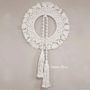 Axyaa Nordic Handmade Straw Wall Decoration, Scandinavian Rattan Hanging Decor