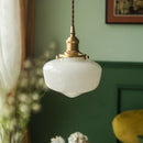 Axyaa White Glass LED Pendant Lamp Nordic Modern Hanglamp for Home, Bathroom, Bedroom