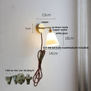 Axyaa LED Wall Sconce with Pull Chain Switch White Glass Stair Light
