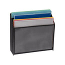 Axyaa Mesh Desktop Organizer, Metal Vertical File Storage, Black, 12.5" x 3.75" x 11.5"