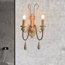 Axyaa Country French Retro Wall Lamp for Living Room Bedroom Decor