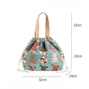 Axyaa Canvas Bento Box Handbag for On-the-Go Meals and Snacks