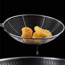 Axyaa Large Stainless Steel Colander with Wooden Handle for Kitchen Filtering and Draining