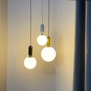Axyaa Modern Glass Ball LED Chandelier Black Gold Hanging Lamp