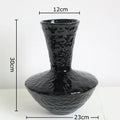 Axyaa Hammered Ceramic Vase Modern Plant Pot Table Decoration Floral Vases