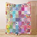 Axyaa Plaid Floral Flannel Blanket: Cozy Bedding for All Seasons