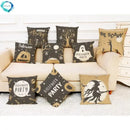 Axyaa Halloween Pillow Cover in European Linen for Spooky Fun