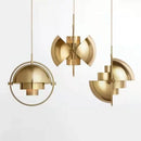 Axyaa Gold Deformable Designer LED Pendant Light for Dining Room - Home Decor Lighting Fixtures