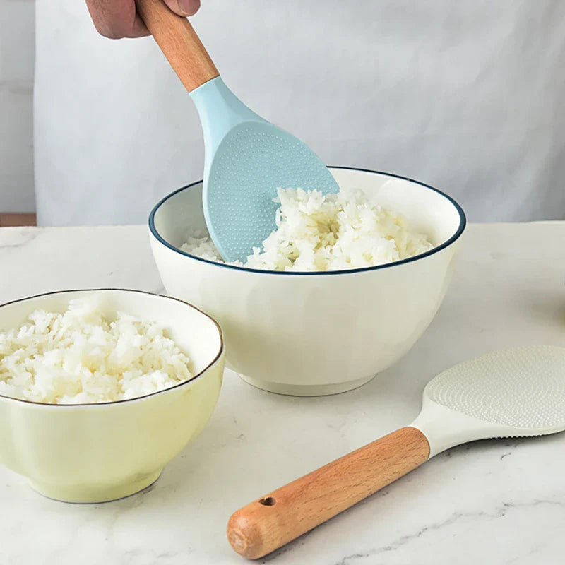 Axyaa Silicone Rice Spoon: Non-Stick, High-Temp Japanese Cooking Shovel