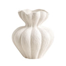 Axyaa White Frosted Grain Bud Vase: Ceramic Floral Arrangement Handicraft