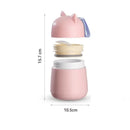 Axyaa Cat Ear Soup Cup with Spoon - Leak-proof & Portable Breakfast Cup