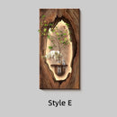 Axyaa Retro Mural Lamp with Green Plants for Entrance Hall Decoration