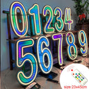 Axyaa Starry Sky Neon Number Sign Double-Sided Light for Party Decor