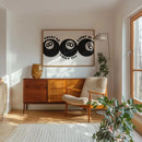 Axyaa Retro 8 Ball Wall Art - Fashionable Black and White Print for Home and Bar Decor