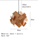 Axyaa Nordic Minimalist LED Pendant Chandelier: Modern Art Wood Lighting for Bedroom, Restaurant, Bar