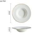 Axyaa Ceramic Straw Hat Salad Plate for Stylish Dining Experience