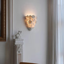 Axyaa White Resin Flower Wall Lamp - Retro Design for Living Room and Bedside