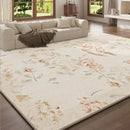 Axyaa Luxury Floral Retro-Style Living Room Carpet, Thick Soft Rug for Bedroom Décor