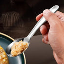 Axyaa Deepened Flat Bottom Stainless Steel Spoon for Children, Baby Feeding