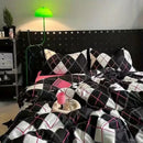 Nordic Princess Pink Bedding Set by Axyaa - Twin/Full/Queen Size - Duvet Cover, Flat Sheet, Pillowcases